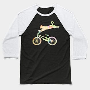 Cat Bike Cycling Bicycle Baseball T-Shirt